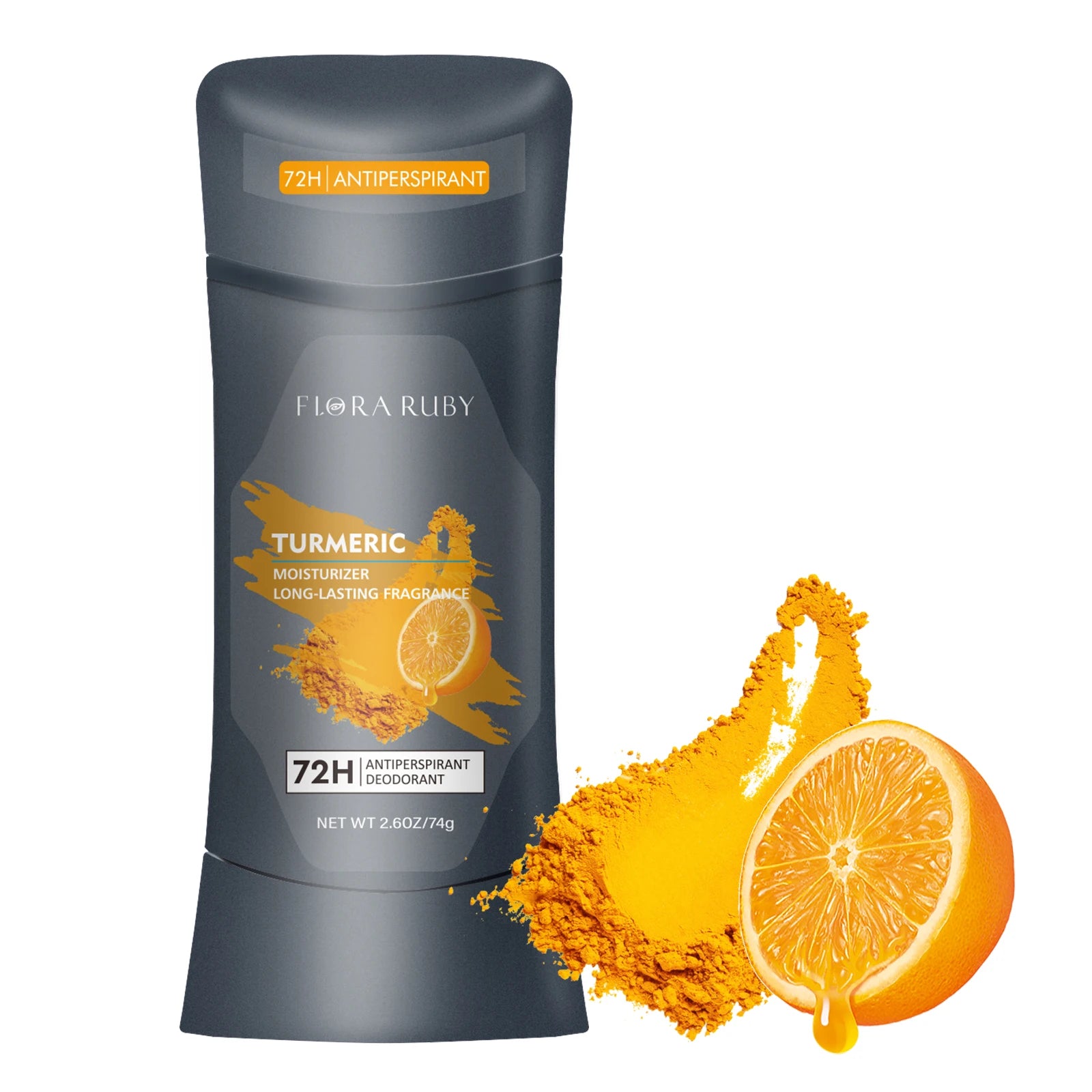 Underarm Odor Remover Deodorant Solid Perfume Long Lasting Aroma Armpit Sweat Deodorizer Moisturizing Skin Care Refreshing 74g Oasis Select 02-Turmeric
