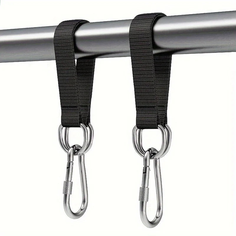 1/2pcs, Durable Hanging Belt, Hammock Swing Hanging Belt and Steel Alloy Hooks, Outdoor Camping Hiking Tools Hammock Accessories Oasis Select