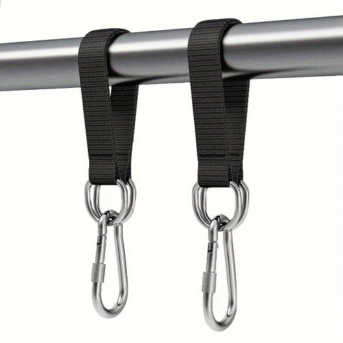 1/2pcs, Durable Hanging Belt, Hammock Swing Hanging Belt and Steel Alloy Hooks, Outdoor Camping Hiking Tools Hammock Accessories Oasis Select