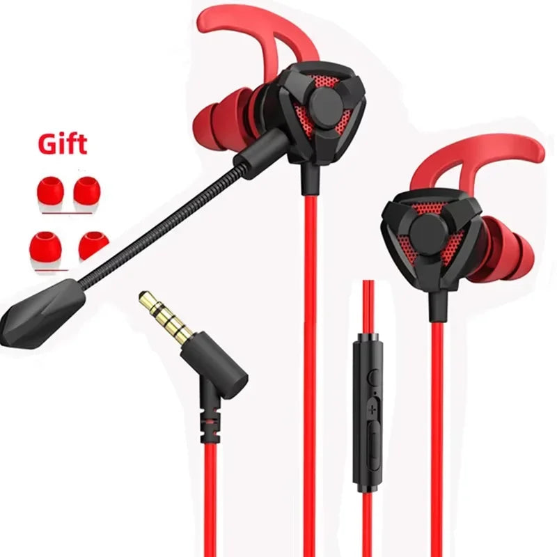 Headset Gamer Headphones Wired Earphone Gaming Earbuds With Mic For Pubg PS4 CSGO Casque Phone Tablet Laptop Universal Game Oasis Select Red