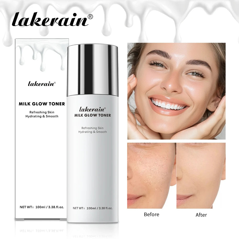 100ml Milk Glow Toner Brightening Skin Toner Powerfully Moisturizes Relieve Dry And Tired Skin Locks Moisture Skin Toner Makeup Oasis Select
