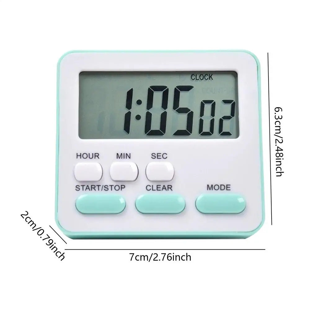Silent Timer Small Digital Clocks Student Bedroom Study Timer Alarm for Kids Adults Boys Girls Classroom Grilling Baking Meeting Oasis Select Green
