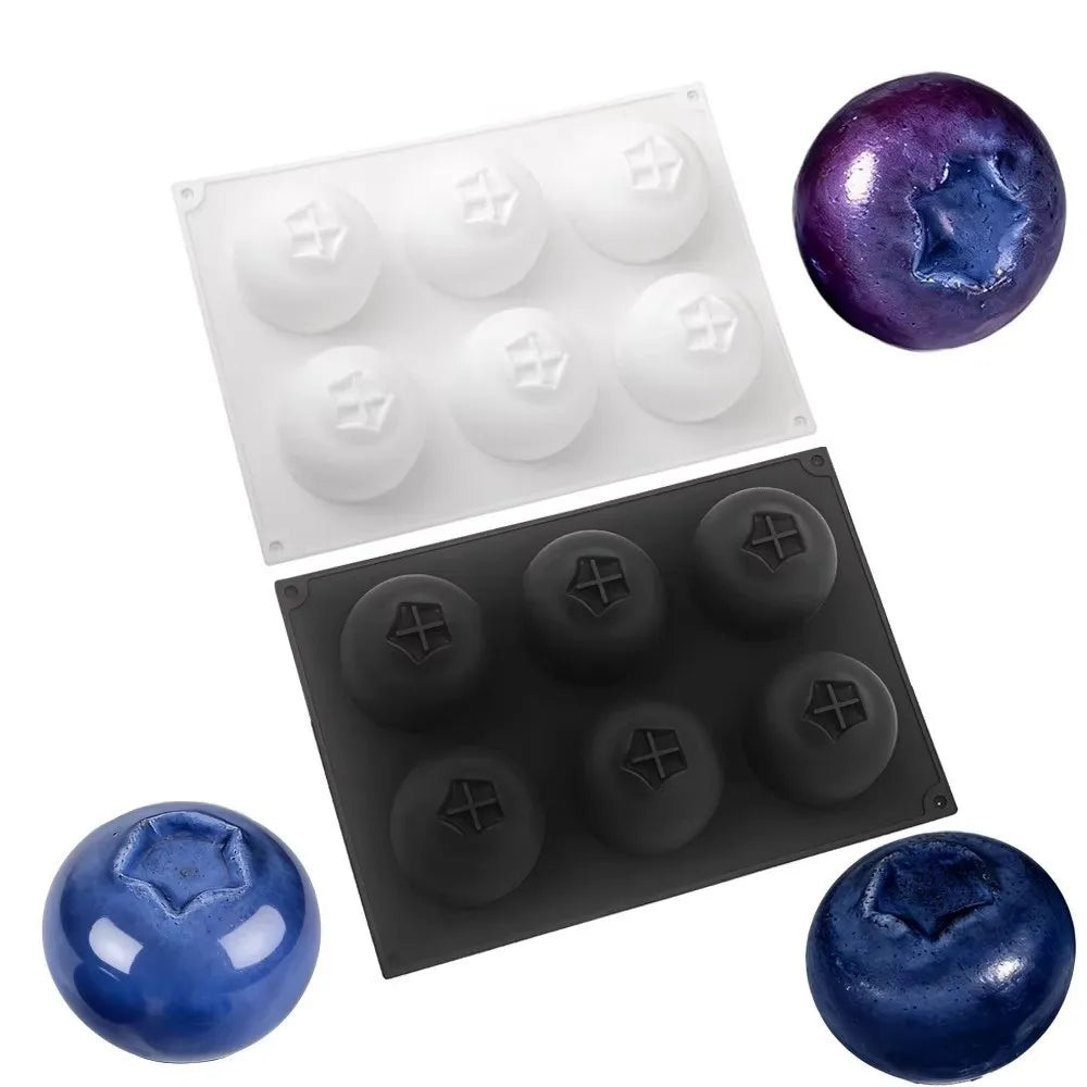 Fruit Shaped Blueberry Silicone Mold Flexible Non-Stick Fruit Mousse Cake Mold 3D DIY Chocolate Baking Mold Cake Baking Oasis Select