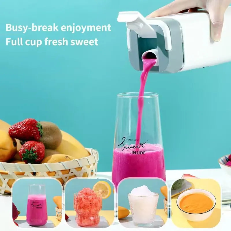 Portable USB Rechargeable Juicer 180W – Self-Cleaning 600ml