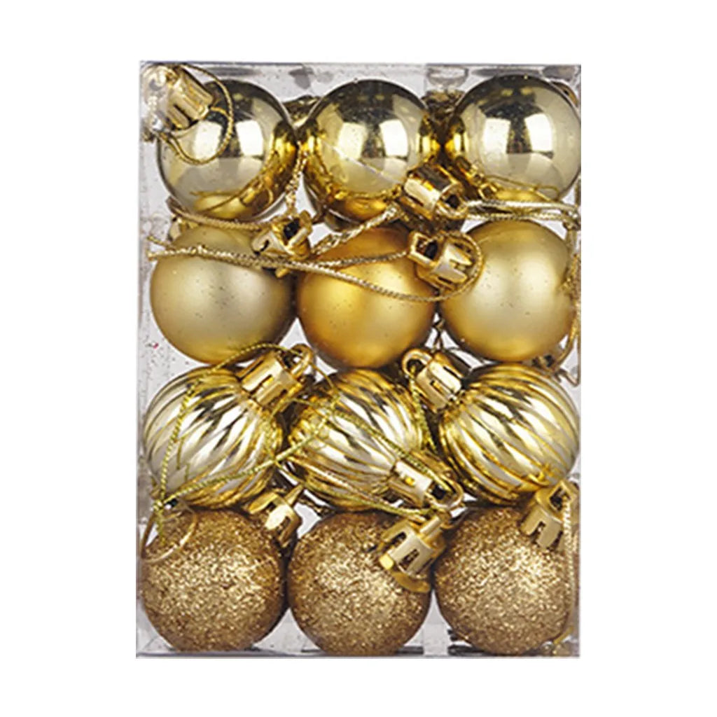 30mm Christmas Xmas Tree Ball Bauble Hanging Home Party Ornament Decor 24pc Tree Decoration Balls Xmas Party Hanging Pendant Oasis Select