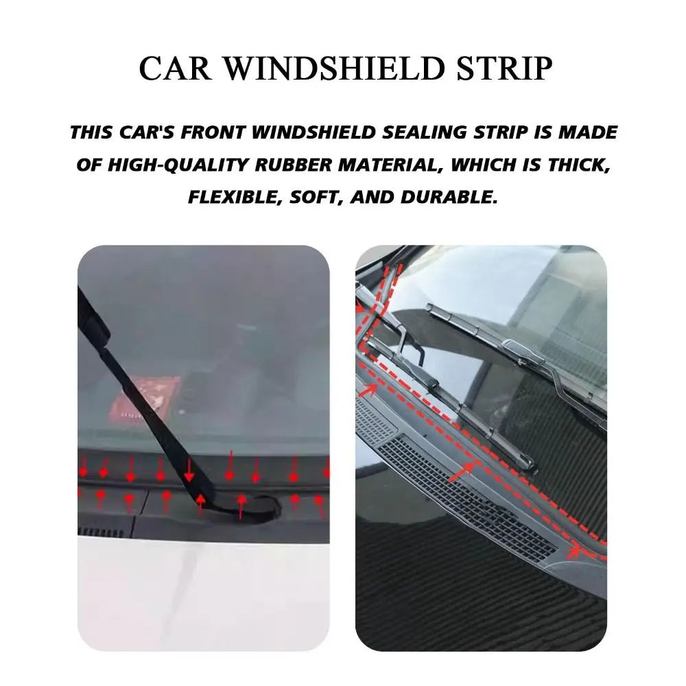 1.7M/5.6Ft Length Car Windshield Cowl Rubber Seal Strip H-Shape Profile Rubber Auto Front Rear Windshield Seal Black Oasis Select