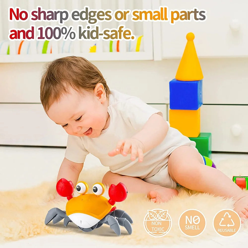 Dancing Crab Run Away Toy for Babies Crawling Interactive Escape Crabs Baby Birthday Thanksgiving Christmas Gift Battery Edition Oasis Select