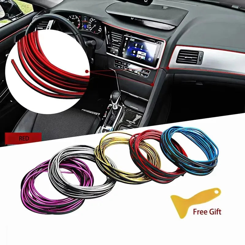 1/2pc Universal Car Moulding Decoration Flexible Strips Interior Auto Mouldings Car Cover Trim Dashboard Door Edgein Car-styling Oasis Select