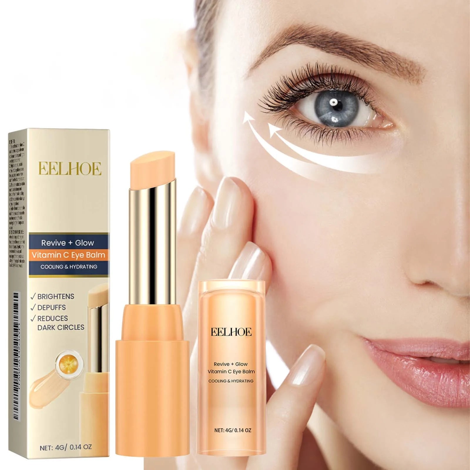 Vitamin C Eye Balm Moisturizing Eye Bag Removal Dark Circles Reduce Fine Lines Anti Puffiness Brightening Eye Cream Stick Oasis Select Default Title