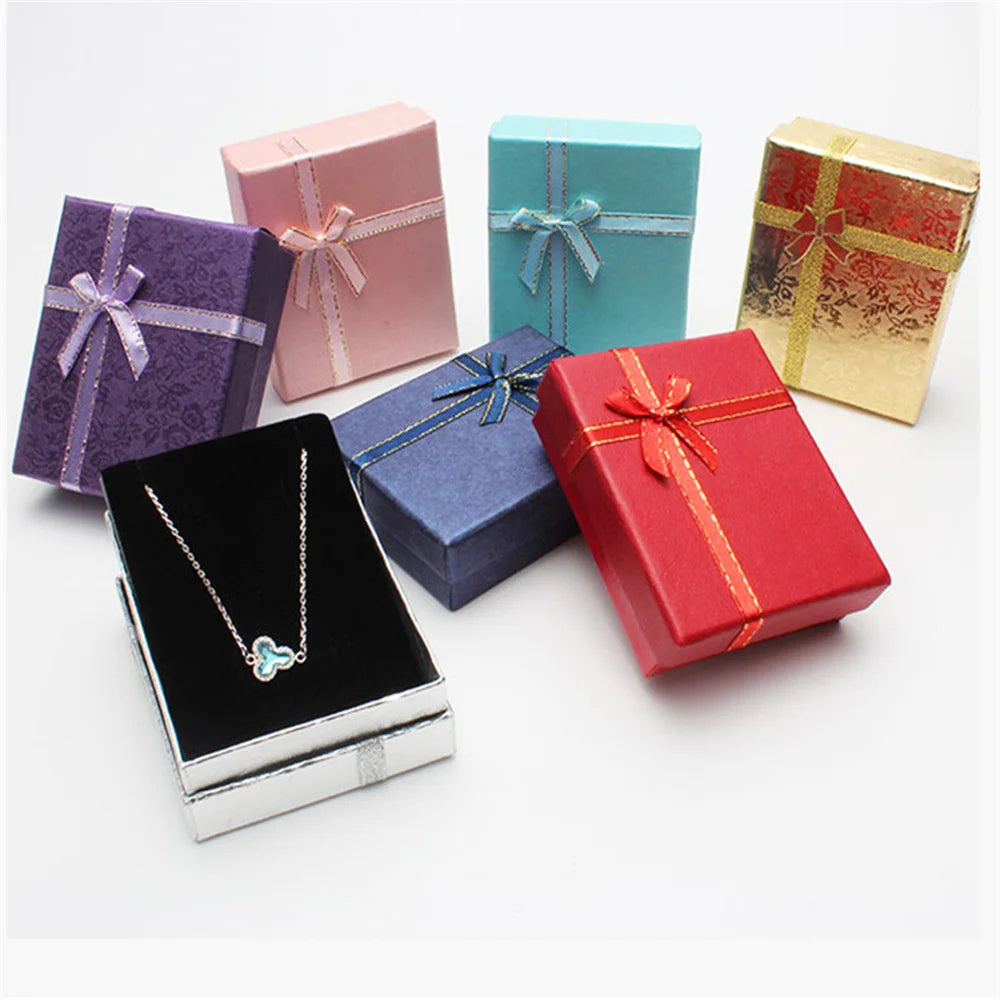 Jewelry Box For Engagement Ring Earrings Necklace Bracelet Bowknot Box Earrings Bracelets Boxes Shape Gift Packing Party Supply Oasis Select