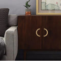 1 Pc New Textured Brass Semi-Circle Cabinet Handle Wardrobe Pull Wine Book Knob Round Furniture Door Handles Oasis Select Default Title