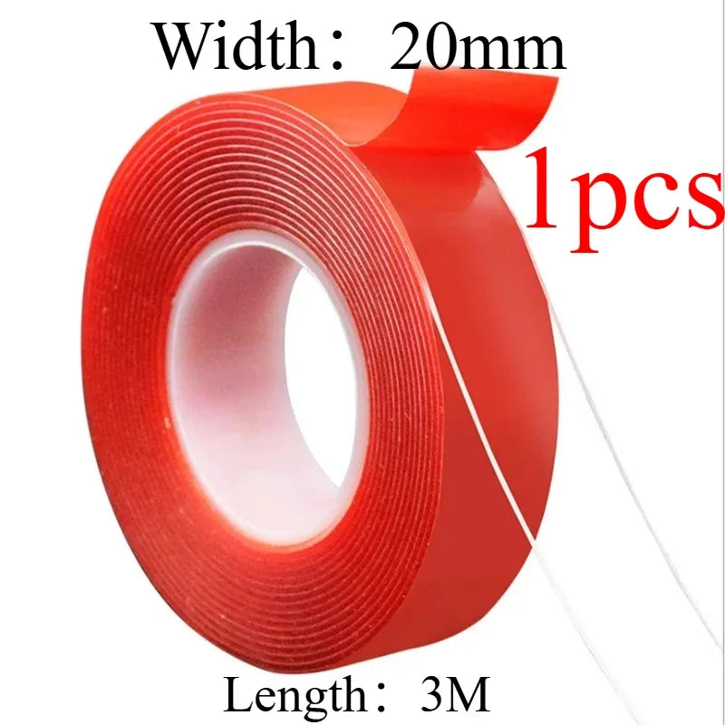 Double Powerful Sided Tape Transparent with HighTemperature Resistance No Marks Waterproof Acrylic Car Adhesion Strong Tape Oasis Select 20X30cm-1pcs