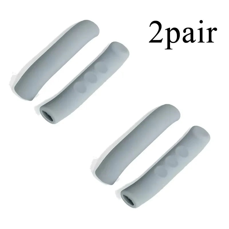 1/2/5pairs Bicycle Brake Handle Cover Silicone MTB Grip Gloves Anti Slip Bicycle Protective Equipment Bicycle Accessories Oasis Select 2pair Grey