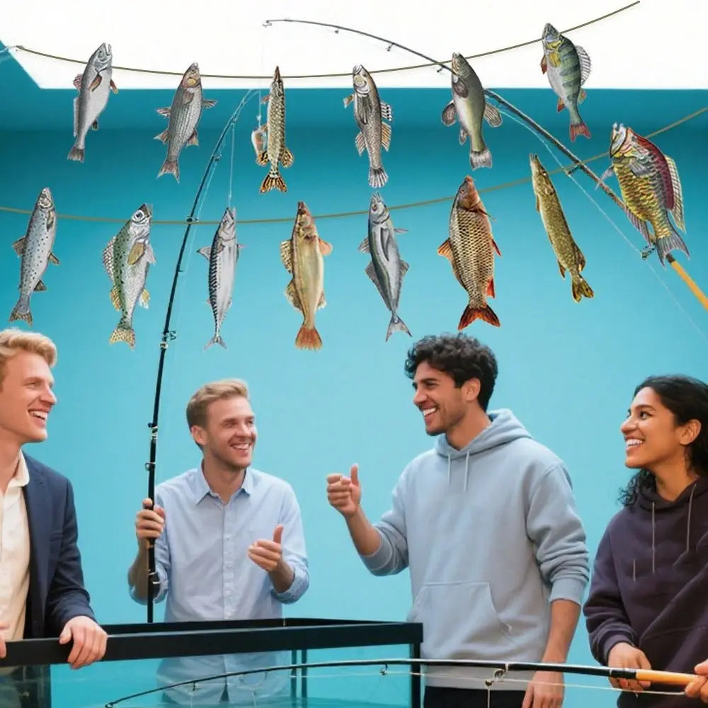 Colorful Fishing Hanging Banner – Paper Fish Garland Decor Party Banner Garland Oasis Select