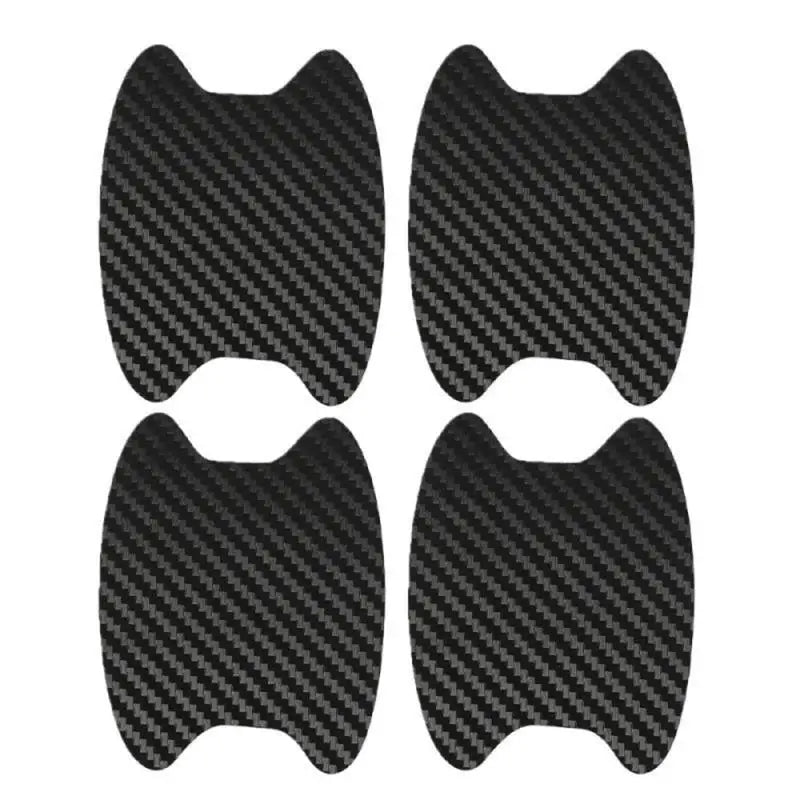 4/8/12/16Pcs Car Styling Mouldings Sticker Car Door Sticker Carbon Fiber Scratches Resistant Cover Auto Handle Protection Film Oasis Select 4pcs black