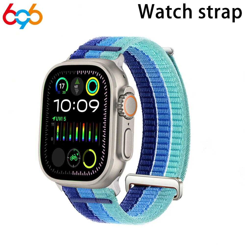 Women's Band For IWatch Series 9 8 7 6 SE 5 4 Nylon Sport Strap For Iwatch Ultra 45mm 42mm 40/38mm 44mm Breathable Wristband Men Oasis Select BL 38mm40mm41mm