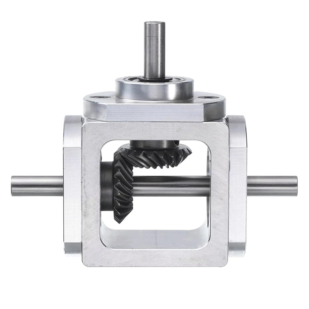 New Gear-Box 90 Degree Right Angle Bevel Gear-Box 1:1 Single Output Shaft 1 Module 20 Teeth Bevel Gear Aluminum Frame Oasis Select