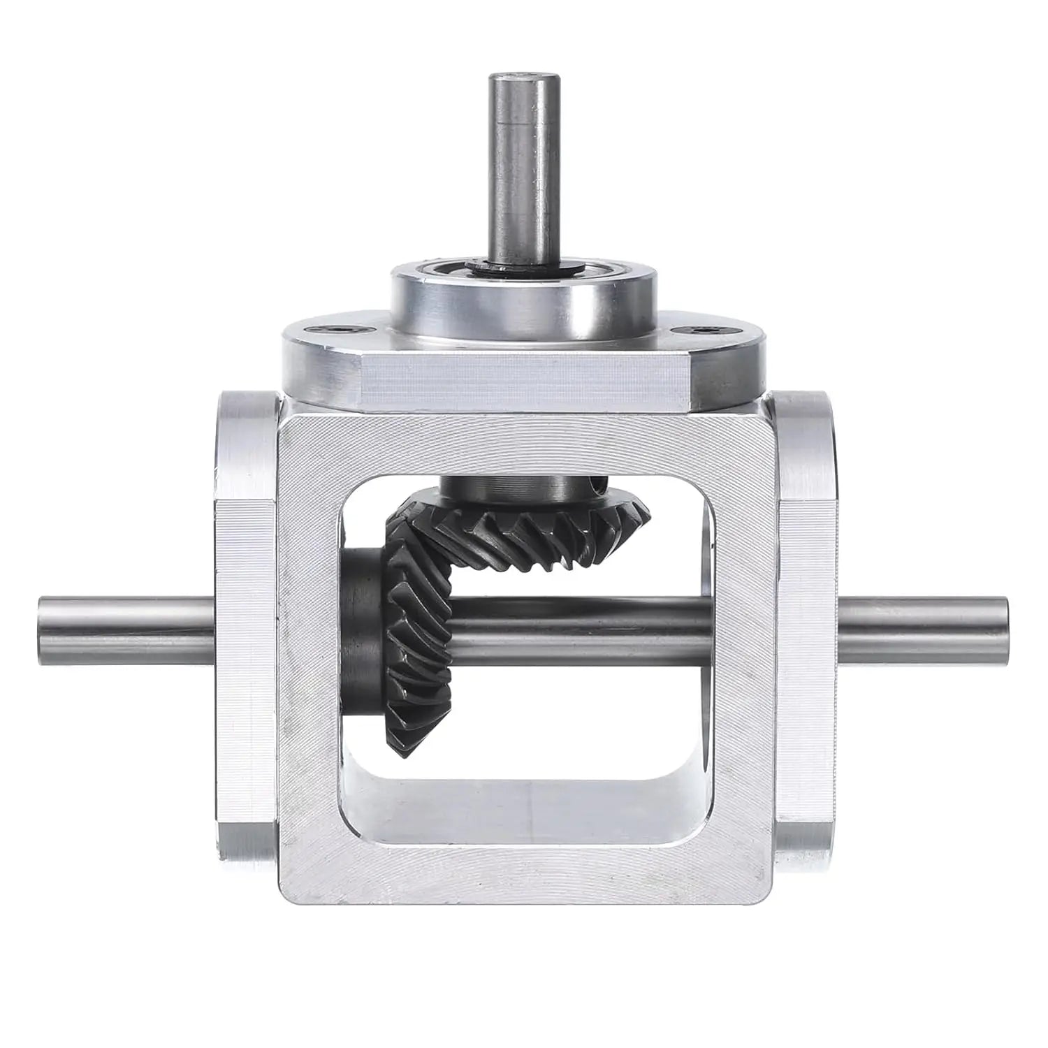 New Gear-Box 90 Degree Right Angle Bevel Gear-Box 1:1 Single Output Shaft 1 Module 20 Teeth Bevel Gear Aluminum Frame Oasis Select