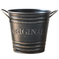 Metal Flowerpots Plants Planter Gardening Supplies Iron Flower Pot Binaural Wrought Home Garden Decoration Garden Flower Stand Oasis Select Black