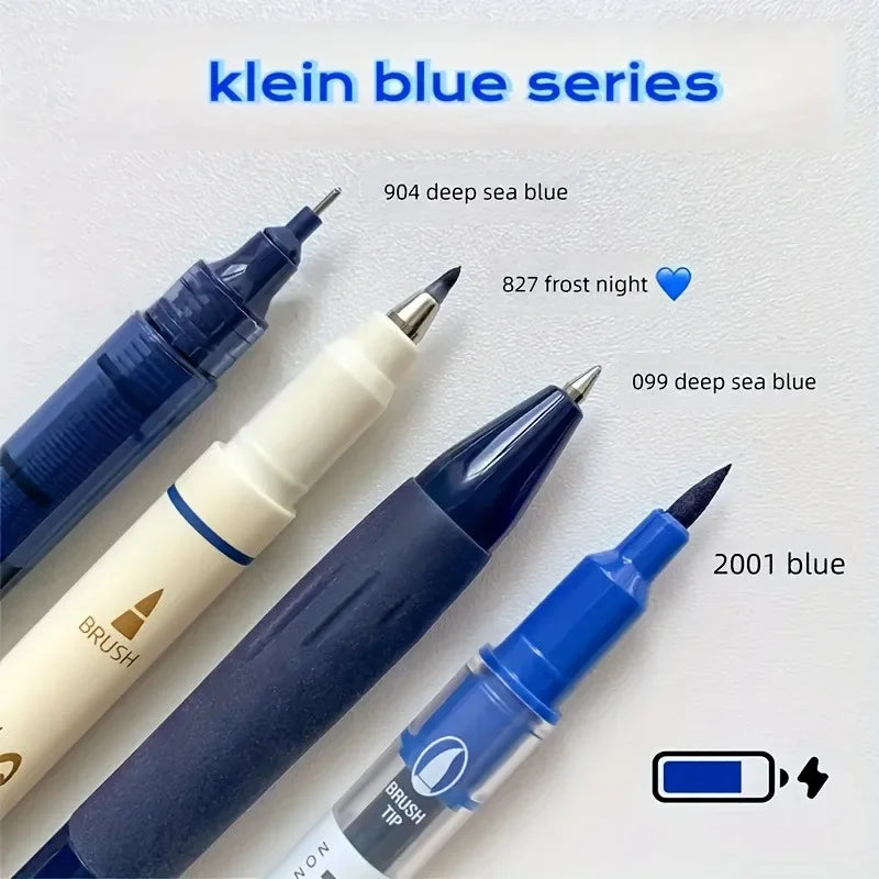 4 Vintage Pens Set, Quick-Dry Ink for Smooth Writing, Compatible with Multiple Tips,Ideal for Office Work & Notebooks,Stationary Oasis Select Blue
