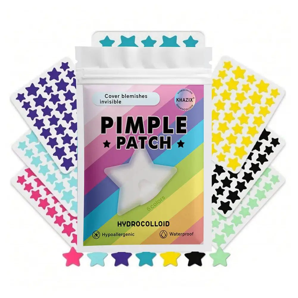 280 Counts 6 Colors Pimple Patches For Face,Cute Star Zit Covers Hydrocolloid Acne Patch,Colorful Spot Stickers Facial Skin Care Oasis Select 280 counts