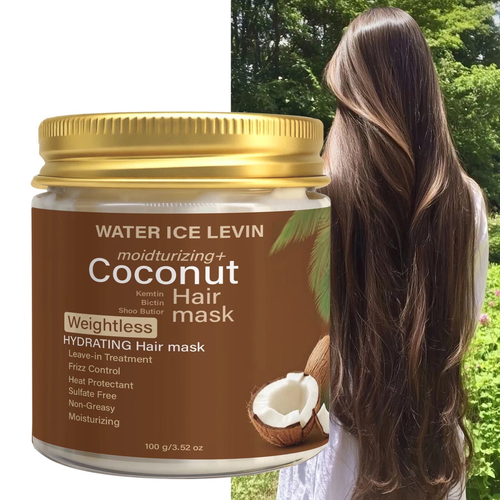 Sulfate-Free Coconut Hair Mask – Moisturizing & Heat Protectant Deep Conditioning Mask Oasis Select