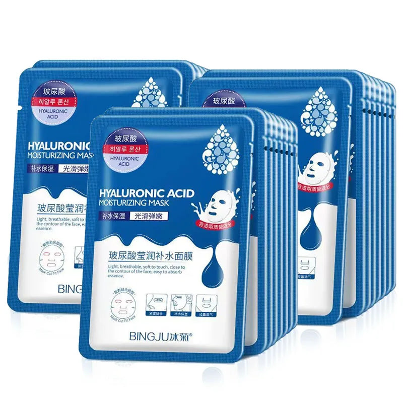 BIOAOUA Hyaluronic Acid Sheet Masks – Hydrating Anti-Aging Hydrating Sheet Mask Oasis Select 30pcs