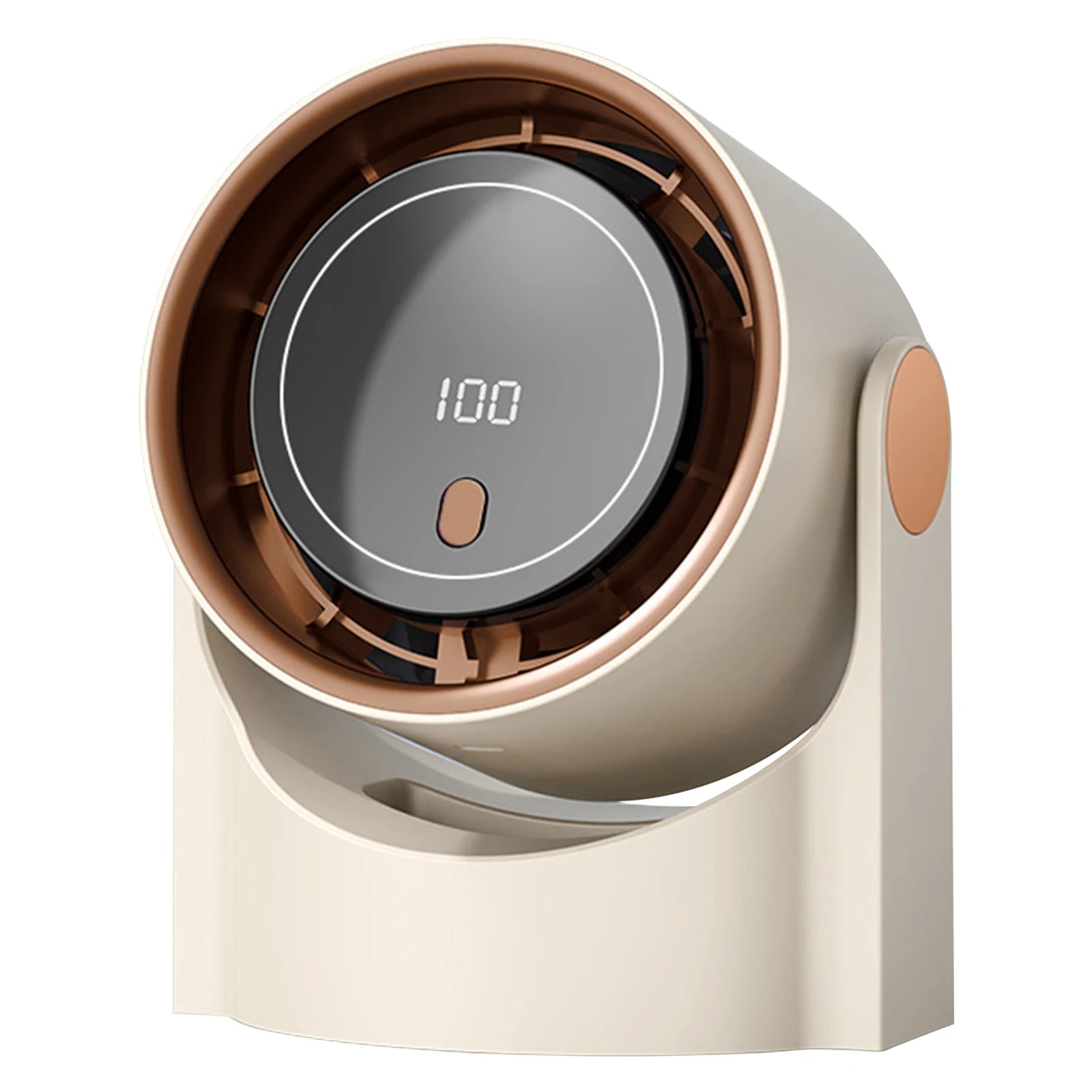 Quiet Desktop Air Circulator 100 Speeds Digital Display Desktop Fans with Rechargeable Battery Wall-Mouted Design for Bedroom Oasis Select beige China Mainland