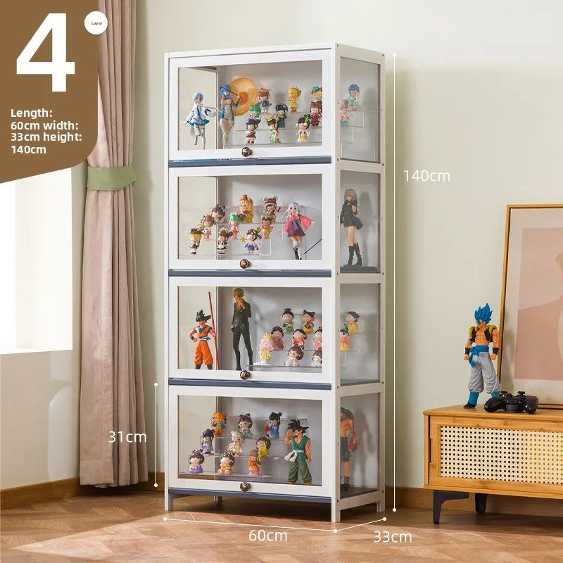 Showcase Figure Lego Showcase Up to building block Storage box Household toy model Storage rack Display shelf Oasis Select Four doors 60