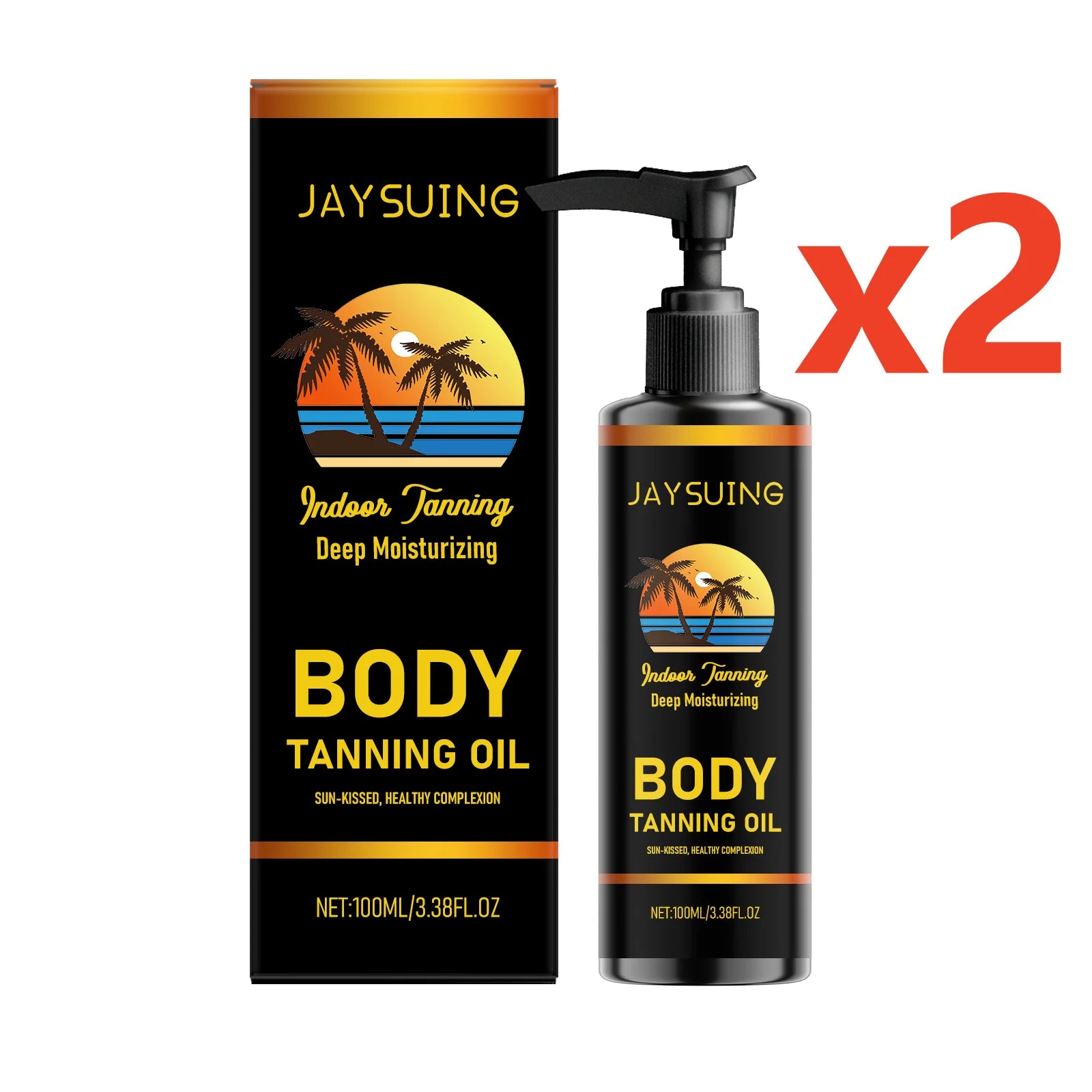 Moisturizing Tanning Oil Firm Smooths Even out Face Body Skin Provide Long-Lasting Natural Bronzing Non-greasy Self Tanner Serum Oasis Select 2x100ml boxed 100ml