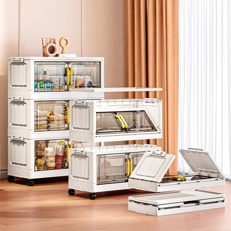 Double-door living room storage cabinet, folding floor-standing storage box, no installation required, simple storage cabinet Oasis Select