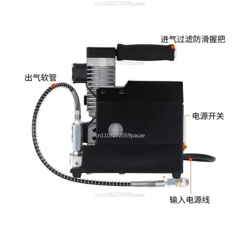 High Pressure Electric Air Compressor Red Portable Electric Air Compressor Oil-Free Air Compressor 12V 250W 2700 R/min Oasis Select