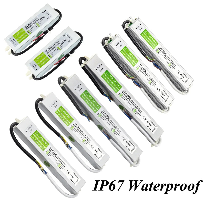 12V 24V Power Supply IP67 Waterproof AC 220V TO DC 12V 24V Switching Power Supplies 10W 15W 20W 24W 30W 36W 45W 50W Power Supply Oasis Select