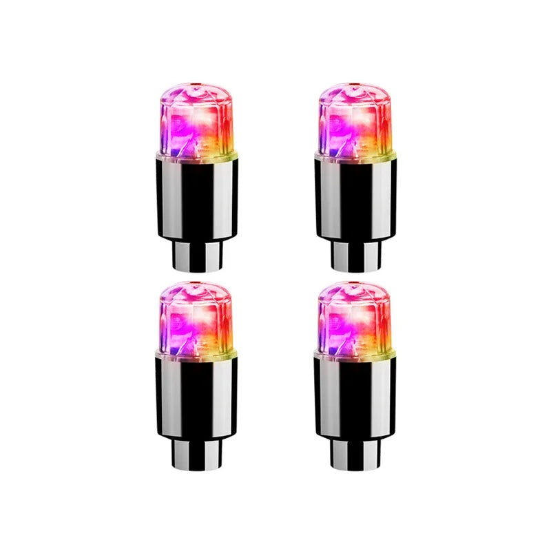 2/4/8Pcs Tire Valve Cap Lights Durable Tire Lights For Car Air Valve Caps With Lights For Motorcycles Bicycles Electric Vehicles Oasis Select 4Pcs Colorful