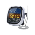 Digital Kitchen Thermometer Probe Touch Screen Meat Barbecue Food Temperature Measure Tool Steak BBQ Timer Cooking Tools 1PC Oasis Select White