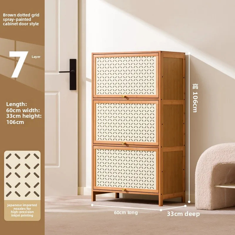 Shoe rack multi-layer household door indoor good-looking entrance dust-proof shoe cabinet rental house shoe rack Oasis Select Seven floors 60