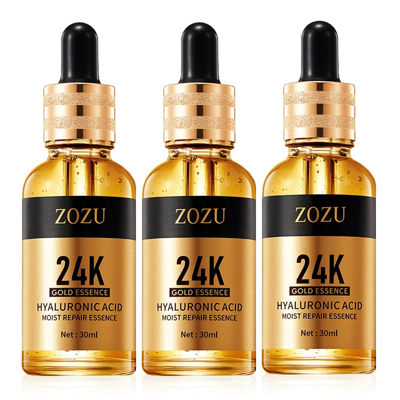 24K Gold Hyaluronic Acid Face Serum – Anti-Aging & Hydrating Face Serum Oasis Select 3pcs