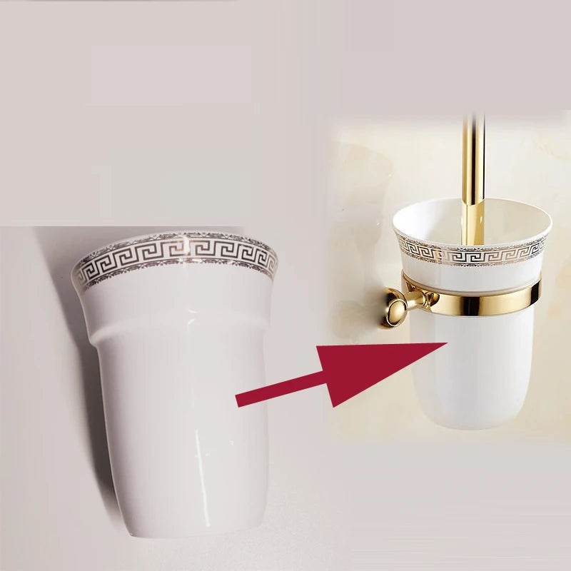 . Bathroom accessories Ceramic Toilet Brush Cup for toliet brush holder parts Oasis Select