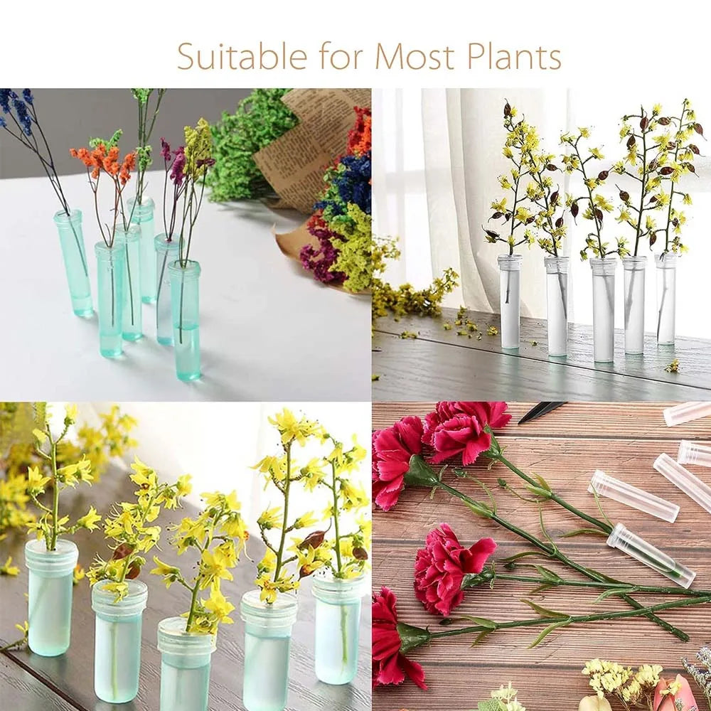 5/10/20pcs Floral Water Tubes Plastic Transparent Water Flower Water Tubes Roses Fresh Flowers Florist Nutrition Flower Oasis Select