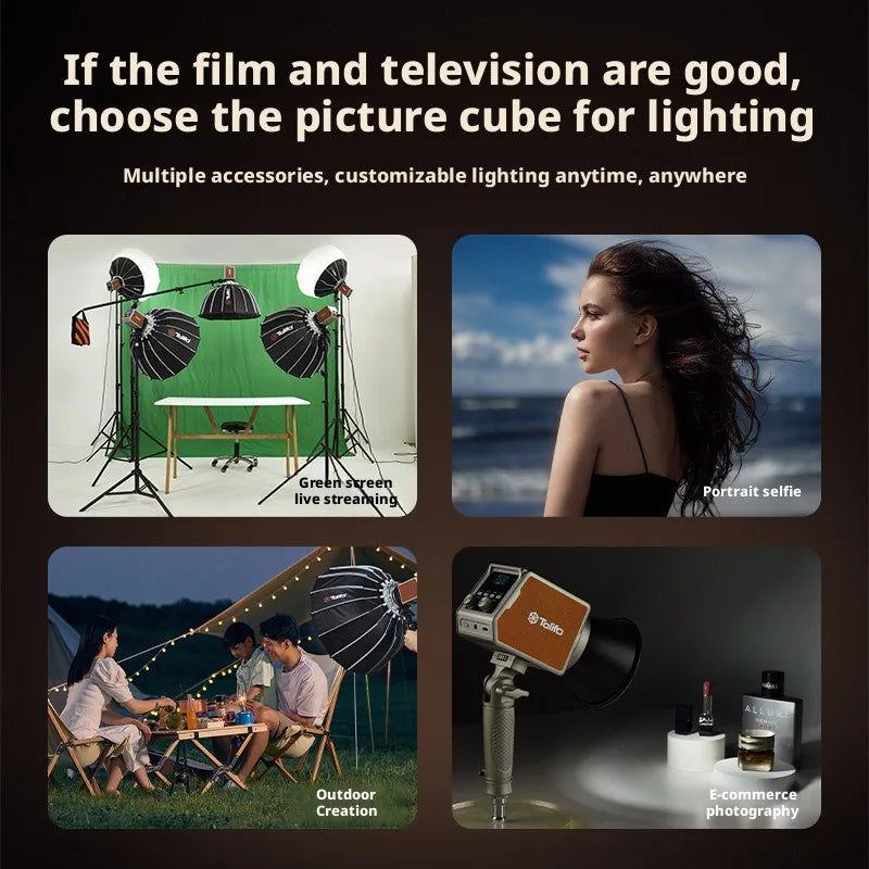 SHINEKNOT 100W RGB Handheld Fill Light – App Control | Outdoor