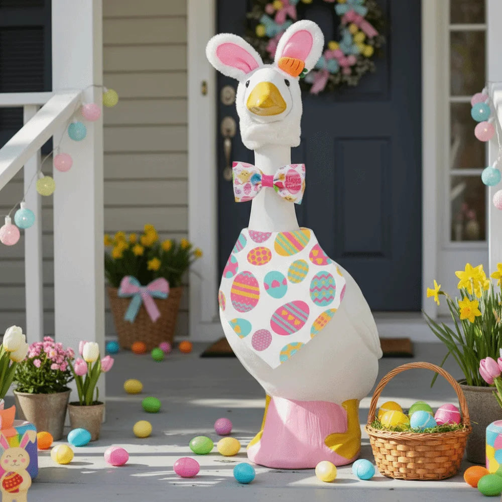 Easter Porch Goose Outfit Set | Cute Garden Decoration Goose Outfit Set Oasis Select