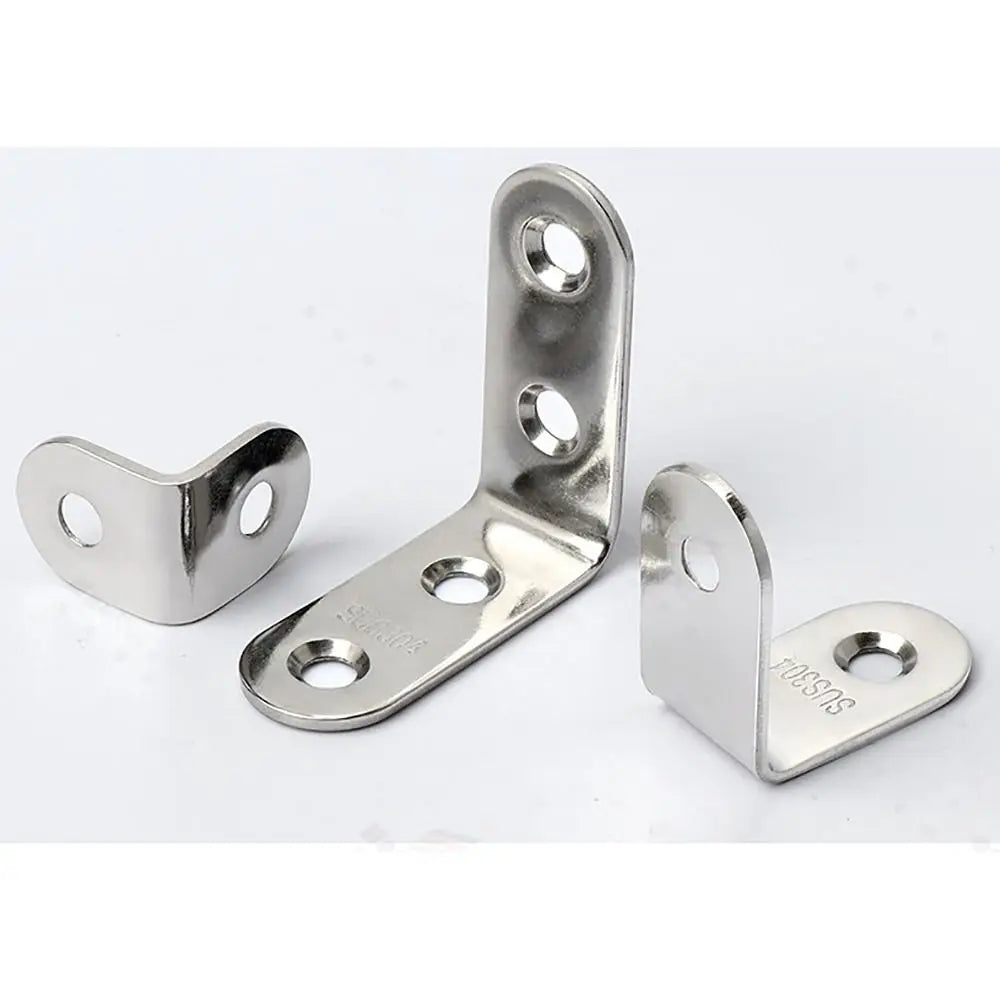 1Pcs Cabinet Screens Wall Angle Bracket Furniture Fastener SUS304 Stainless Steel Corner Brace Joint L Shape Oasis Select