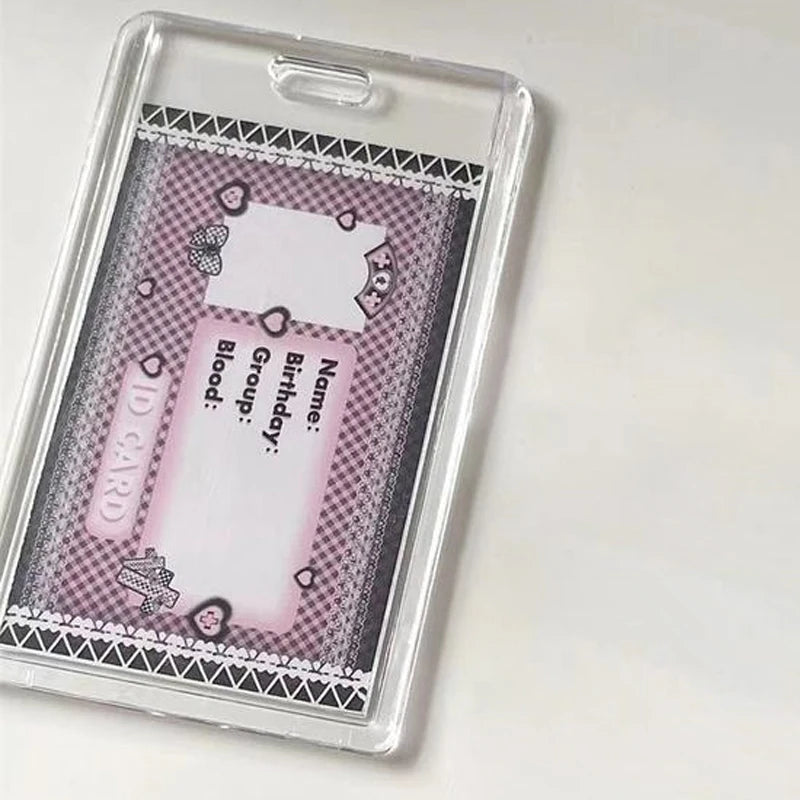 Clear Acrylic Dual Card Holder with Stretch Keychain for ID Badge Bus Pass Work Card Access Control Oasis Select A3