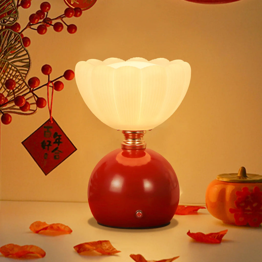 Wedding Table Lamp Bedroom Bedside Lamp Wedding Room Dowry Lamp Wedding Red Pair of Mushroom Lamps Gift Adjustable Light Oasis Select