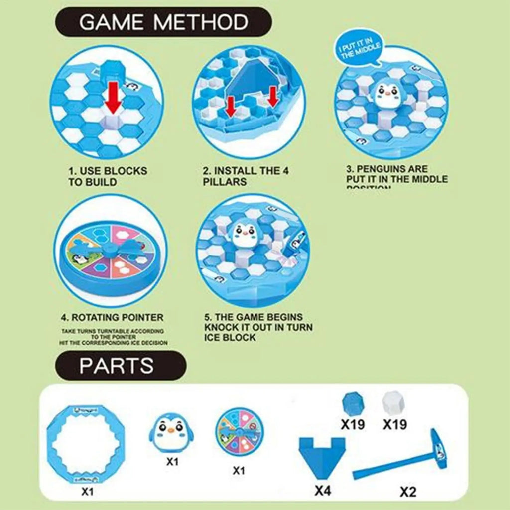 Save Penguin Knocking Ice Toy Ice Breaker Knocking And Disassembling Wall Board Game Novelty family Game Interactive Toy Oasis Select