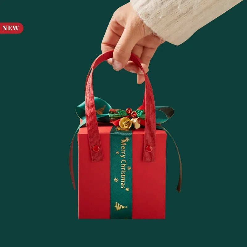 Christmas Apple Box Christmas Eve Gift Ribbon Fruit Box Gift Wrap Christmas Apple Box Noel Decoration 2022 Santa Stocking Oasis Select