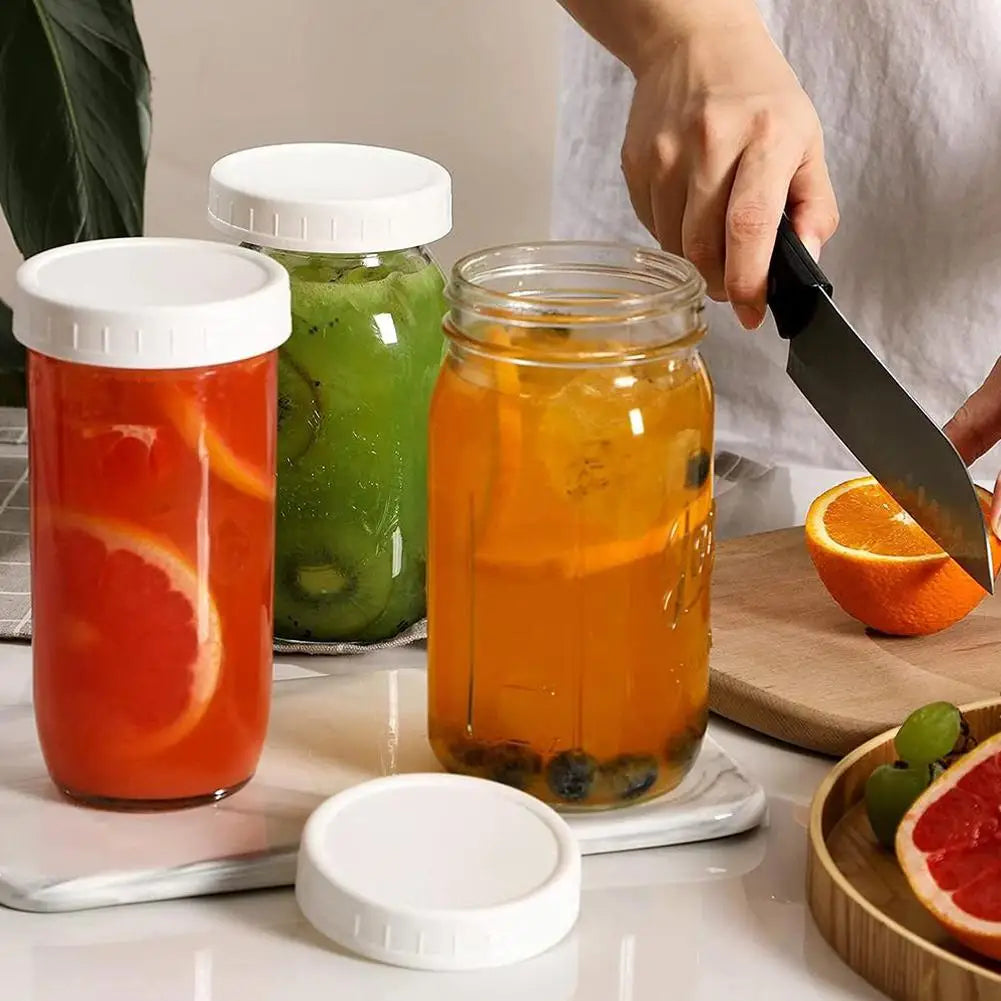 86mm Wide Mouth Mason Jar Lids – Reusable Leak-Proof Seal