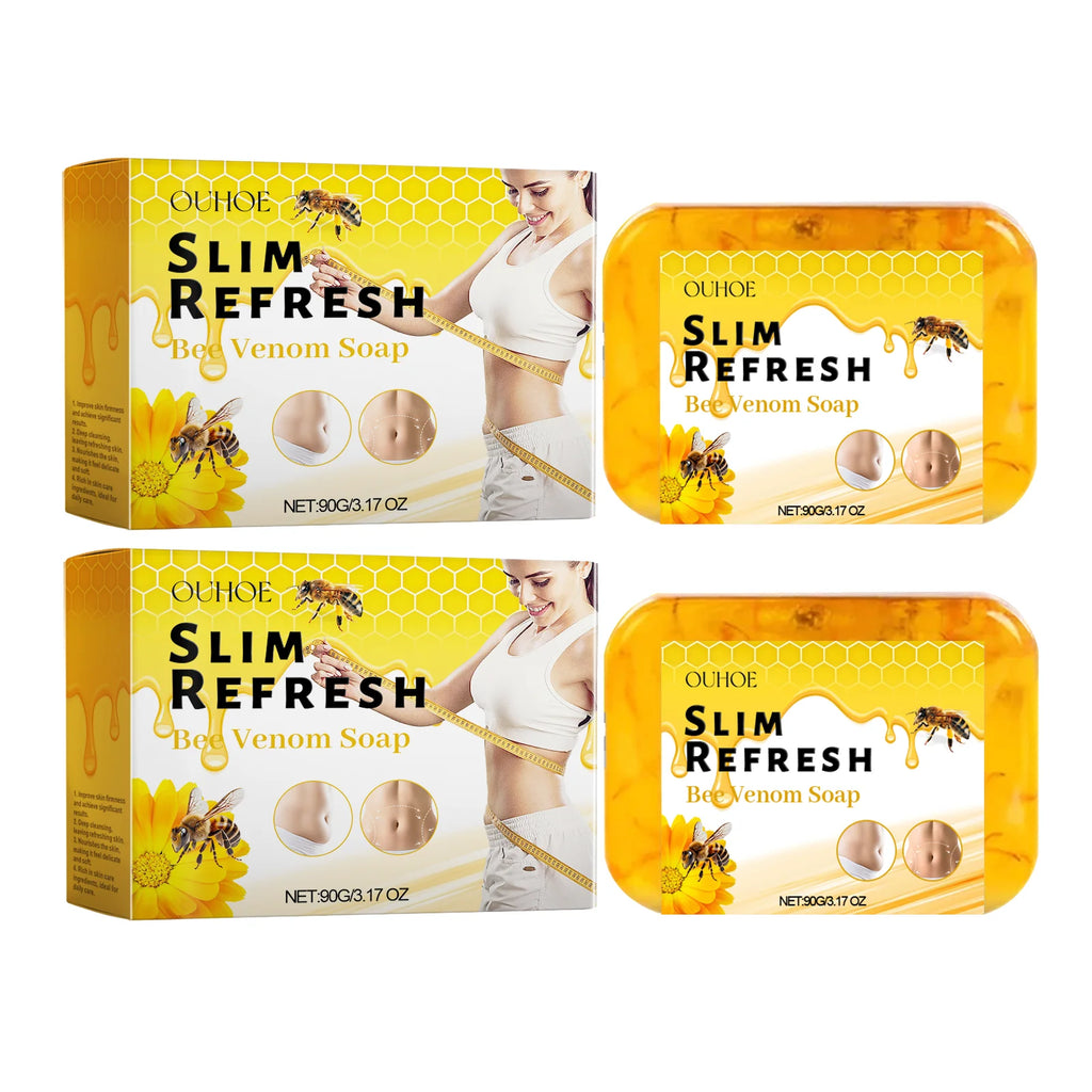 Bee Venom Firming Body Soap Toning Bath Bar Deep Nourishing Hydrating Complex For Smooth Soft Skin Gentle Daily Cleansing Oasis Select 2pcs