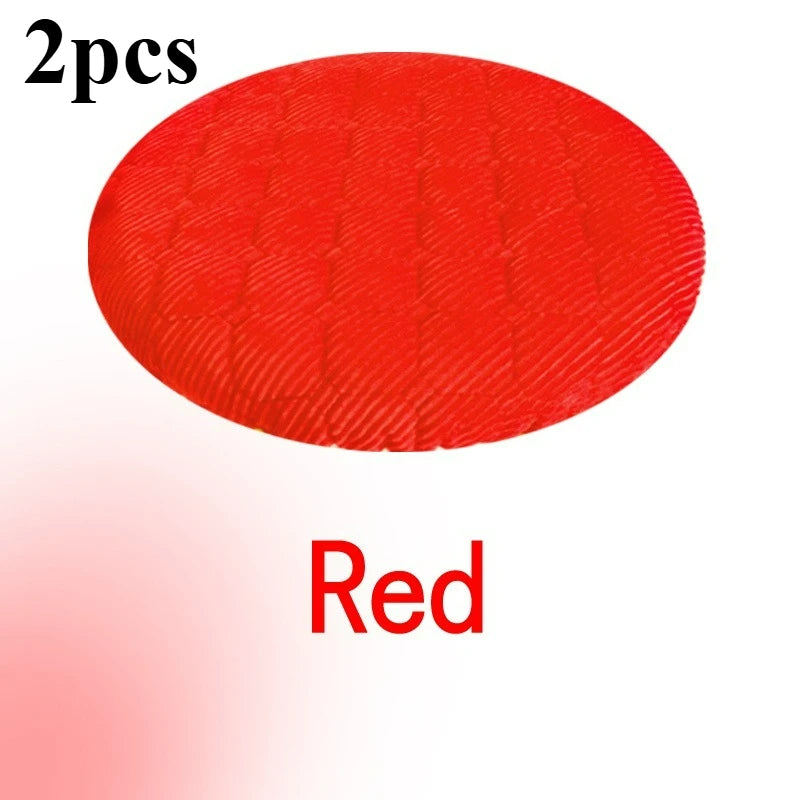 2pcs Thick Soft Round Stool Covers,Elastic Seat Cushions for Wood Iron Stool 25-30cm,Washable All-Season Chair Cover Dining Room Oasis Select Red