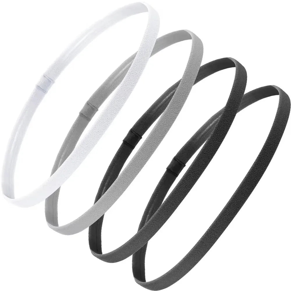 1/4Pcs Women Men Yoga Hair Bands Sports Fitness Headband Girls Sport Anti-slip Elastic Rubber Sweatband For Football Running Oasis Select mix 4pcs 4